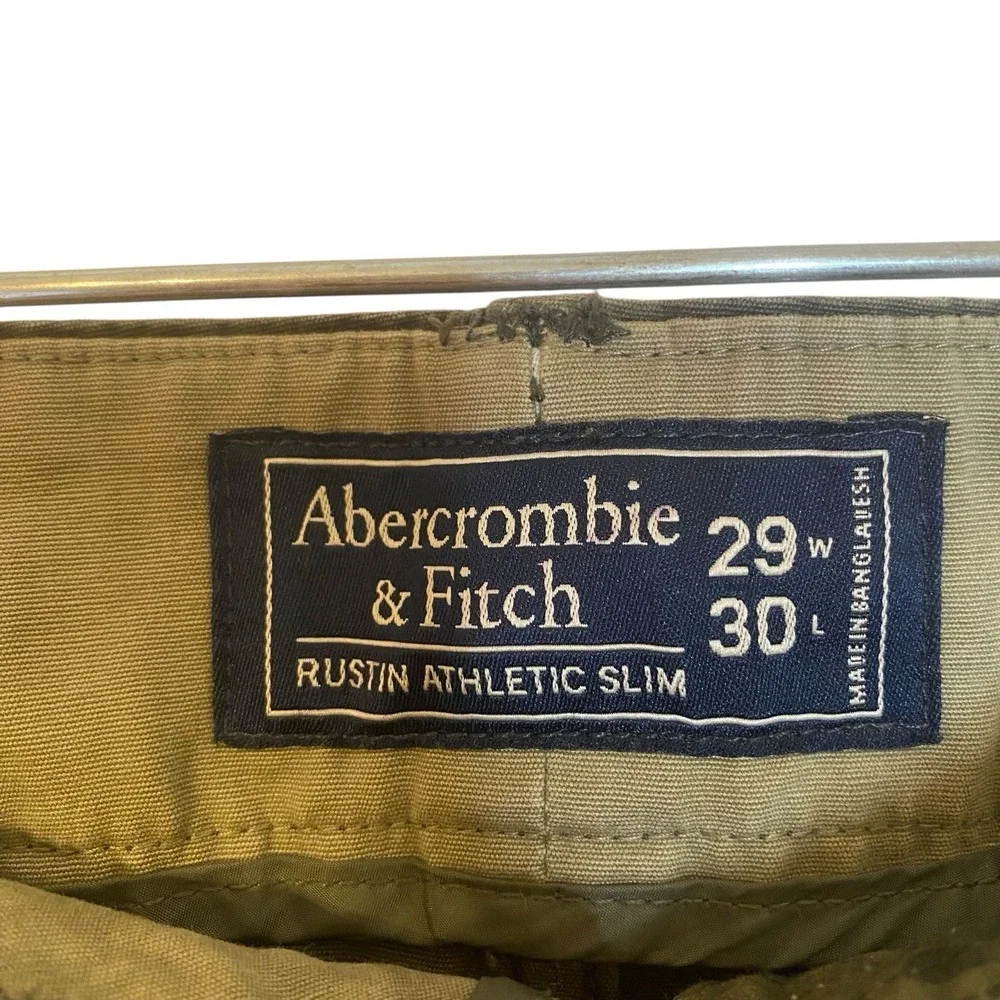 Abercrombie Fitch Cargo Camouflage Pants Men 29x30 Khaki Tapered Outdoor Trail